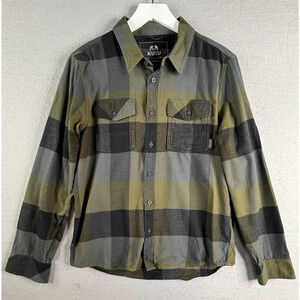 KUIU Field Flannel Shirt Mens M Verde Plaid Wool Cotton Blend Hunting Outdoor